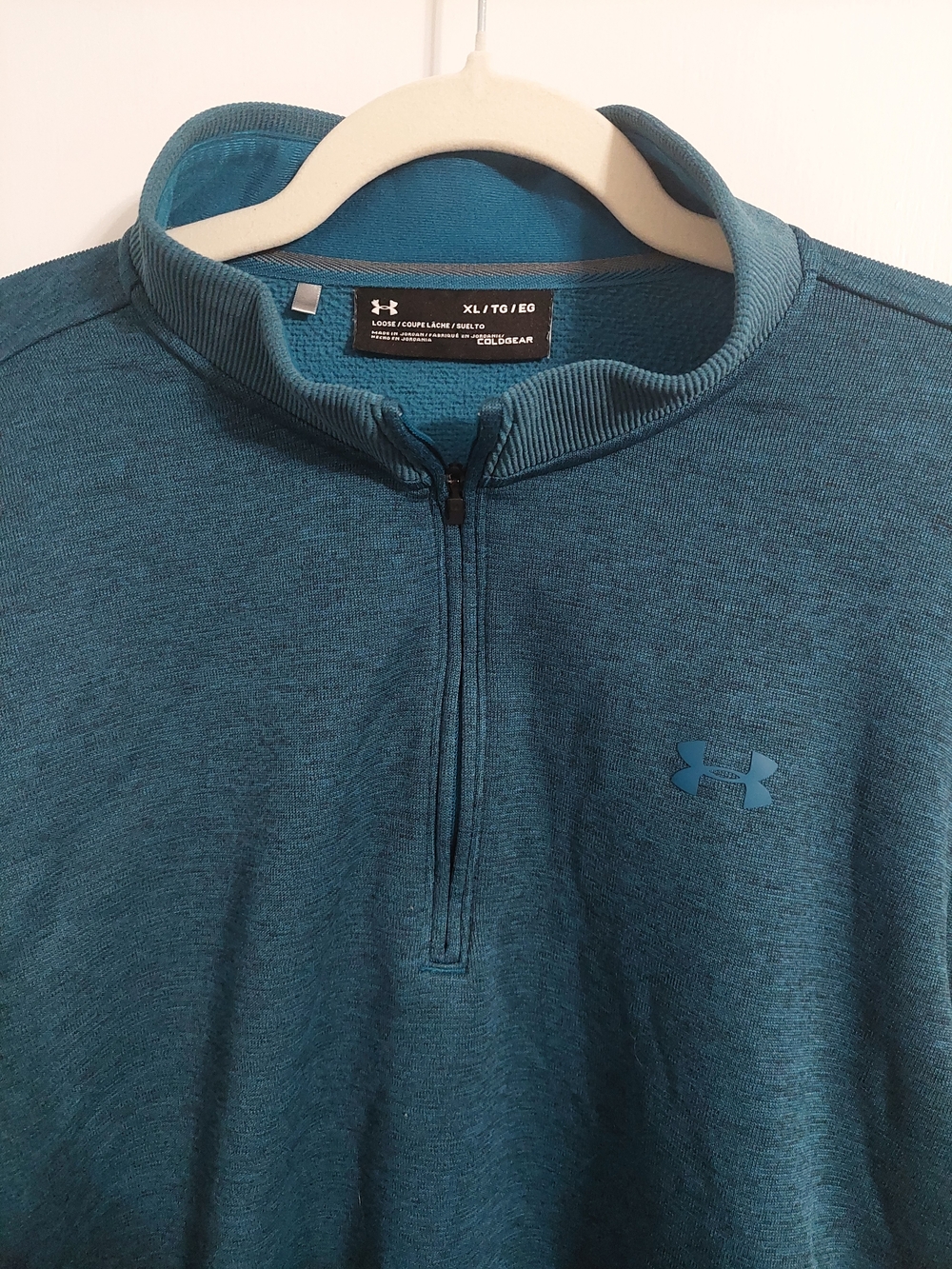 Under Armour Teal Performance ColdGear Pullover - Half Zip